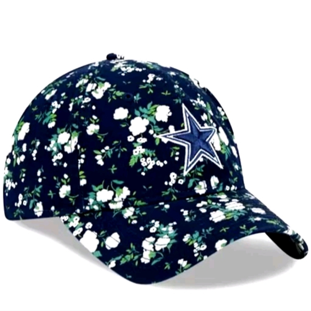 Dallas Cowboys Womens Hat New Era 9 Twenty Adjustable Cap Blue Bouquet Low Crown